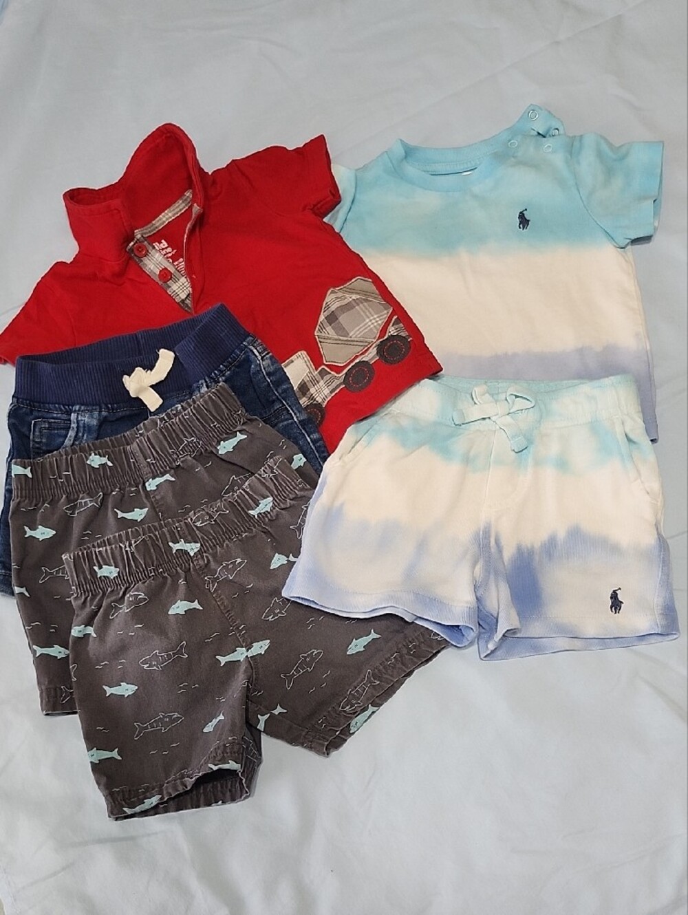 Ralph Lauren Pansuit, Cat and Jack Top, Child of Mine Shorts